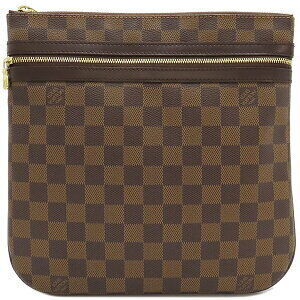 Louis Vuitton Bosphore Shoulder Bag Damier Ebene Brown Canvas